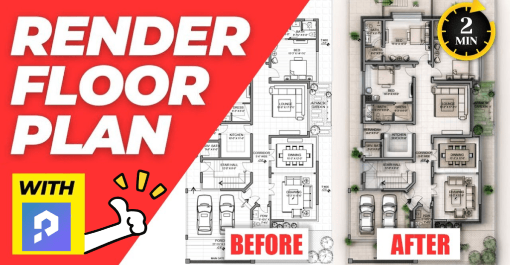 create architecture floor plan with PromeAI