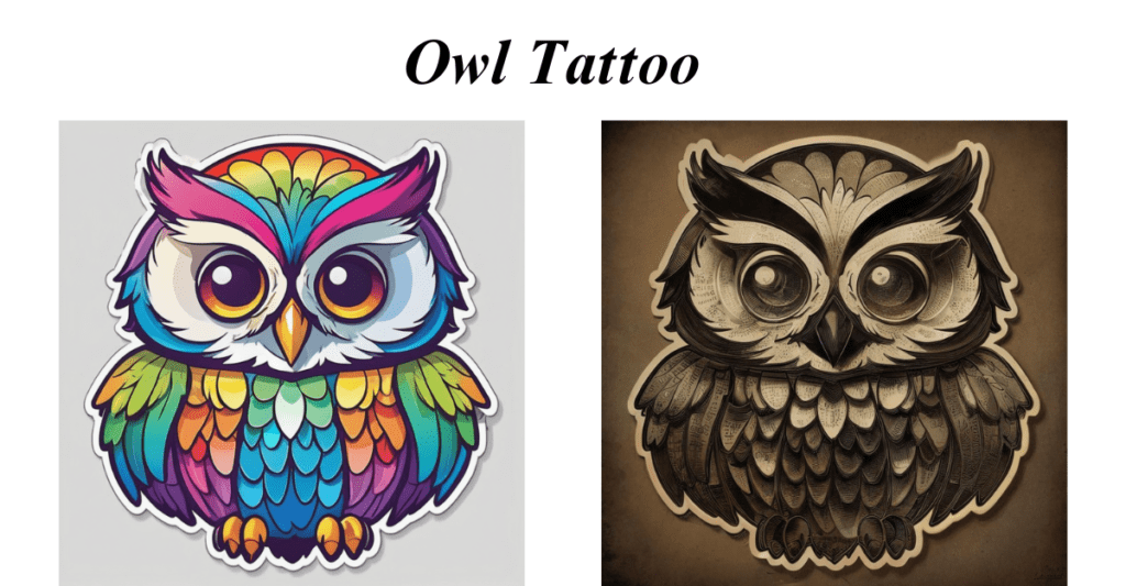 owl tattoo by PromeAI