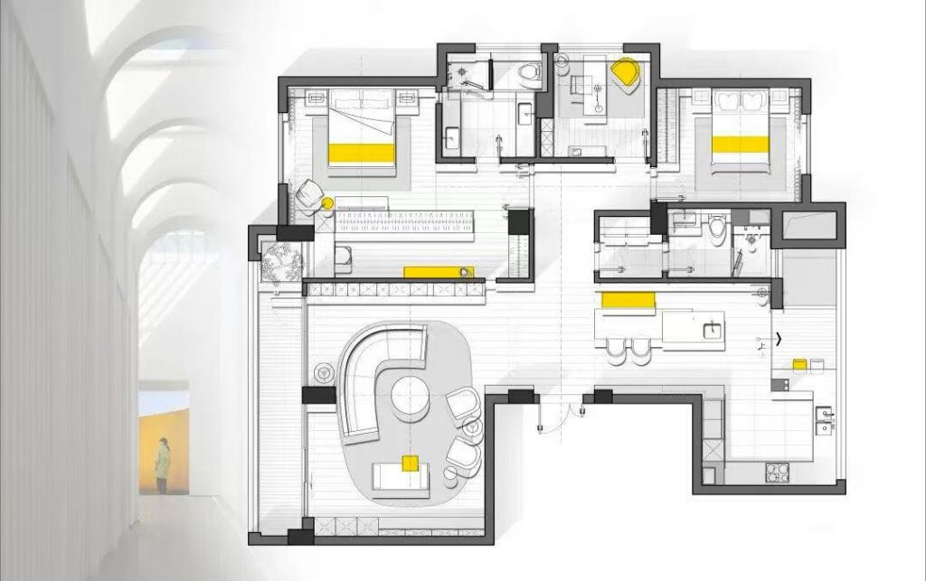 color floor plan