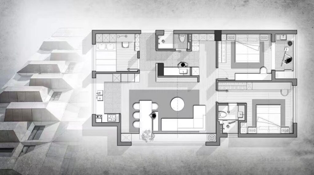 color floor plan