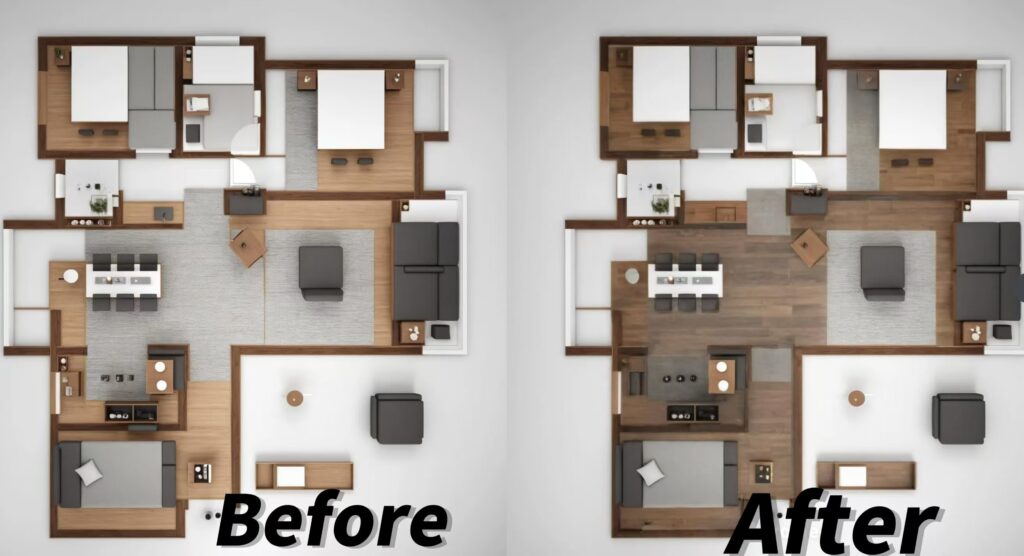 color floor plan