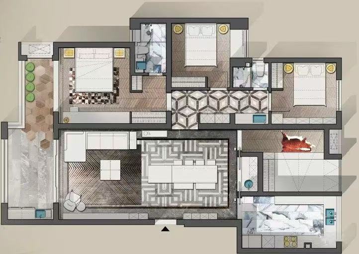 color floor plan