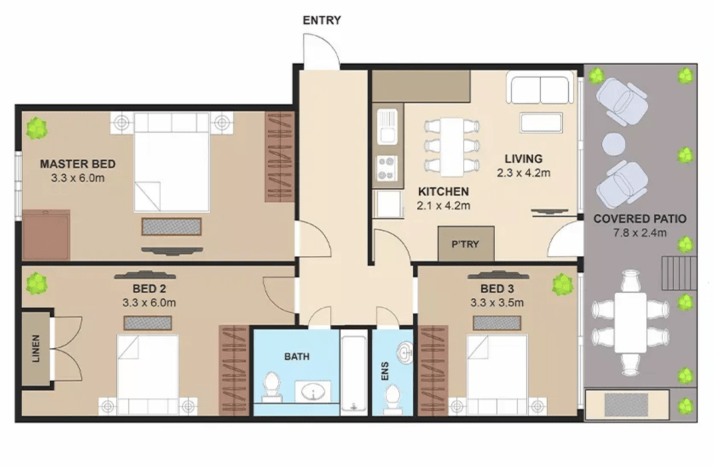 color floor plan